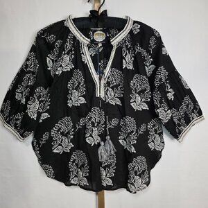 NWT Alamwar Floral Embroidered Top M